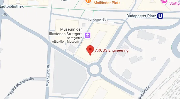 Map of the Baden-Württemberg office, Stockholmer Platz 1, Stuttgart